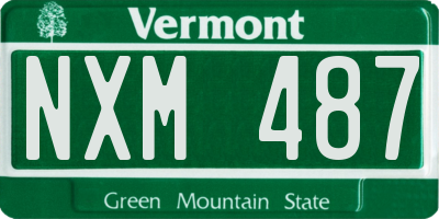 VT license plate NXM487