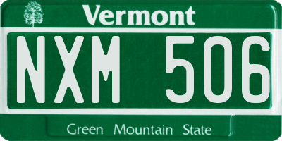 VT license plate NXM506