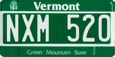 VT license plate NXM520
