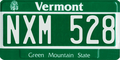 VT license plate NXM528