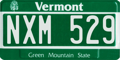 VT license plate NXM529