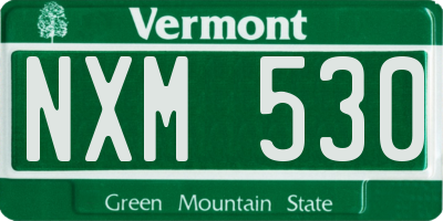 VT license plate NXM530