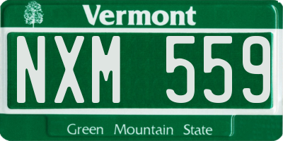 VT license plate NXM559