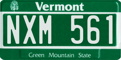 VT license plate NXM561