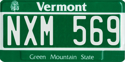 VT license plate NXM569