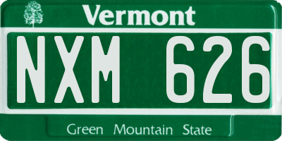 VT license plate NXM626