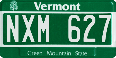 VT license plate NXM627