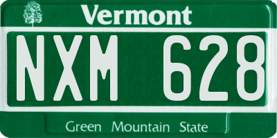 VT license plate NXM628