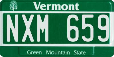 VT license plate NXM659