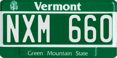 VT license plate NXM660