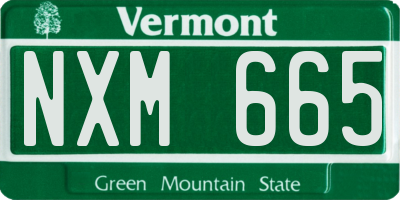 VT license plate NXM665