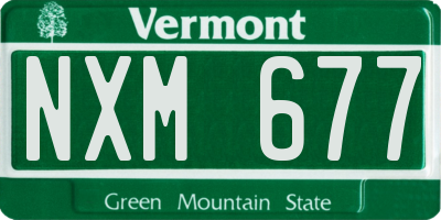 VT license plate NXM677