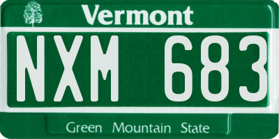 VT license plate NXM683