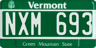 VT license plate NXM693