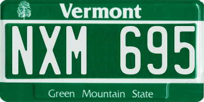 VT license plate NXM695