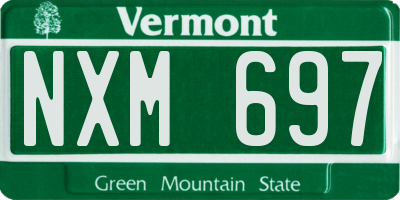 VT license plate NXM697