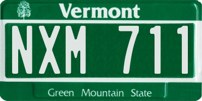 VT license plate NXM711