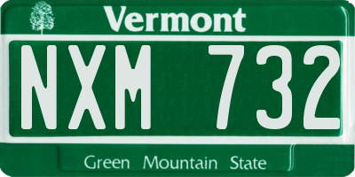 VT license plate NXM732