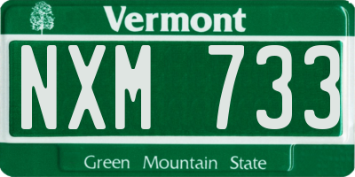 VT license plate NXM733