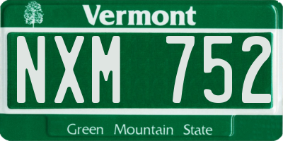 VT license plate NXM752