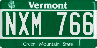 VT license plate NXM766