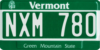 VT license plate NXM780