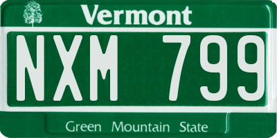 VT license plate NXM799