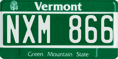 VT license plate NXM866