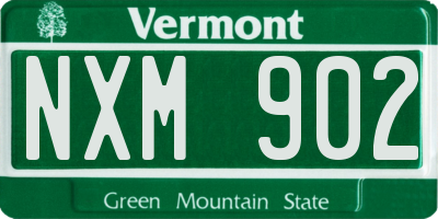 VT license plate NXM902