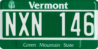 VT license plate NXN146