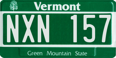 VT license plate NXN157