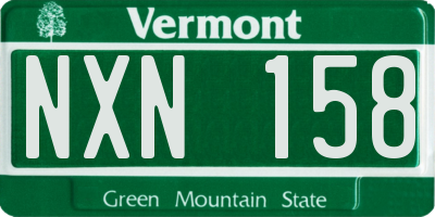 VT license plate NXN158