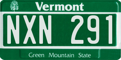 VT license plate NXN291