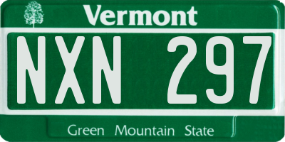 VT license plate NXN297