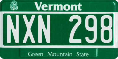 VT license plate NXN298