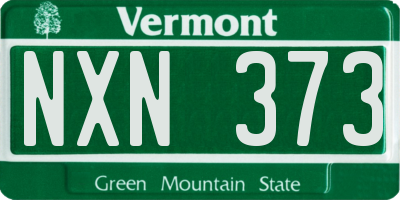 VT license plate NXN373