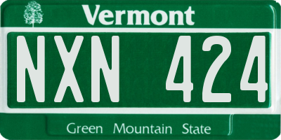 VT license plate NXN424