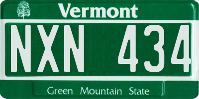 VT license plate NXN434
