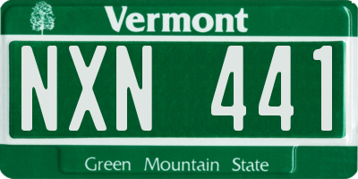 VT license plate NXN441
