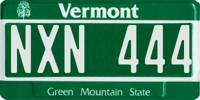 VT license plate NXN444