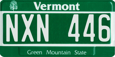 VT license plate NXN446