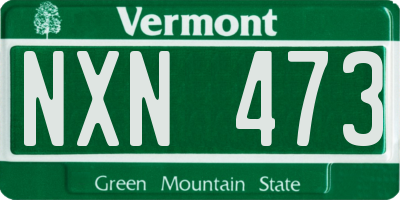 VT license plate NXN473