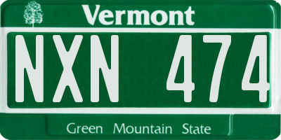 VT license plate NXN474