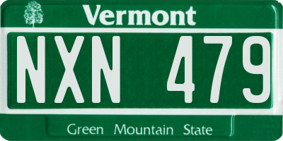 VT license plate NXN479