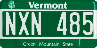 VT license plate NXN485