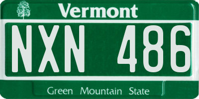 VT license plate NXN486