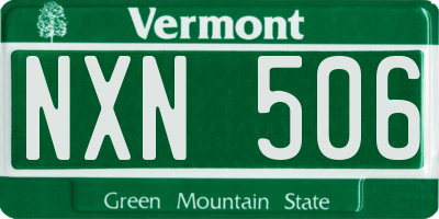 VT license plate NXN506