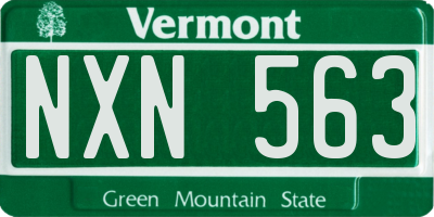 VT license plate NXN563