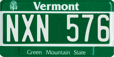 VT license plate NXN576