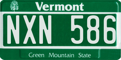 VT license plate NXN586
